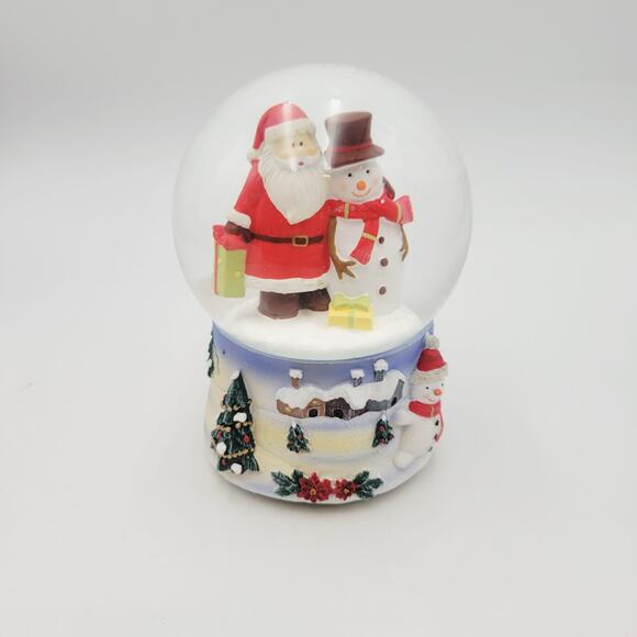 Christmas Is Forever Musical Holiday Harmony Santa & Snowman Wind-UP Water Globe - Picture 3 of 8